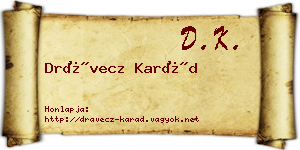 Drávecz Karád névjegykártya